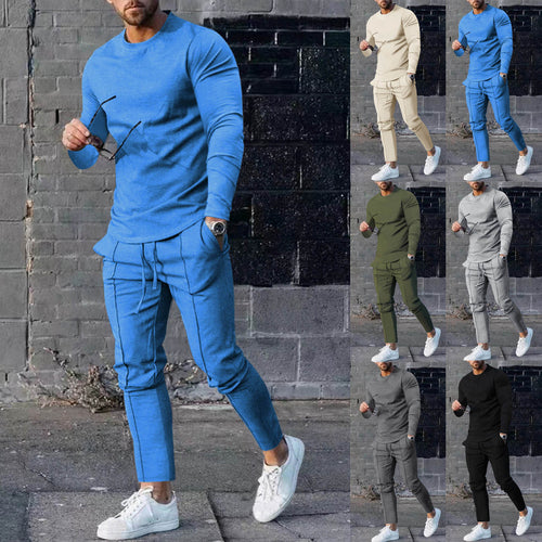 Men Long Sleeve Functional T-Shirt and Comfortable Jogging Pants Amarae