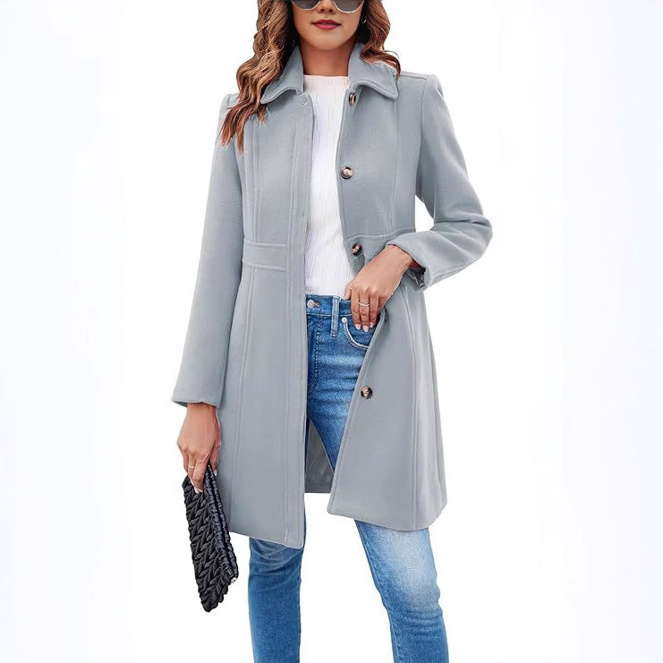 Classic wool coat for women with a trendy cut and functional details Lune London