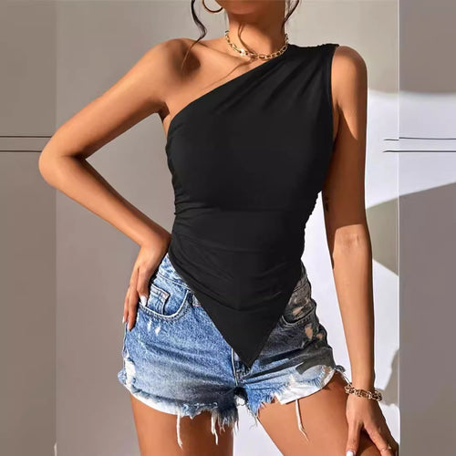 Asymmetrical top for women with creative cut Amarae