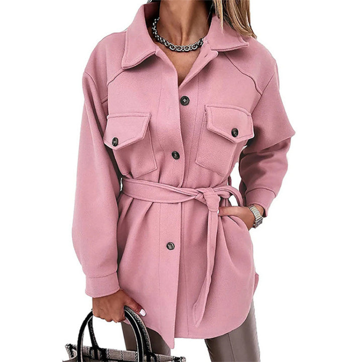 Chic and stylish ladies' oversized shirt jacket