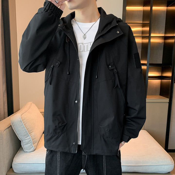 Casual outdoor jacket for men with adjustable hood and practical pockets Lune London