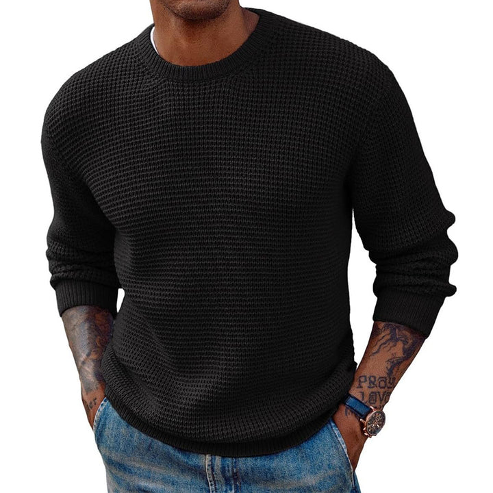 Men's knitted sweater with textured fabric Lune London