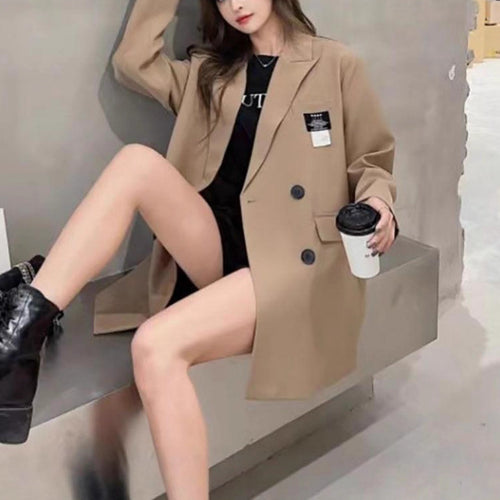 Blazer oversize pour femmes en tissu texturé Chic & Stil