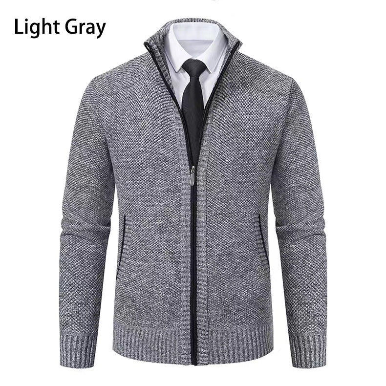 Trendy knitted jacket for men with zip and practical pockets Lune London
