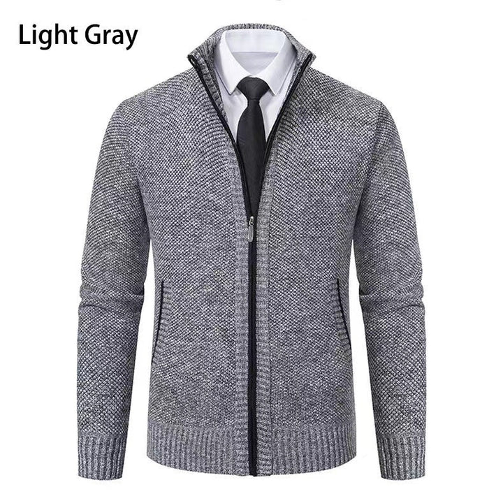 Trendy knitted jacket for men with zip and practical pockets Lune London