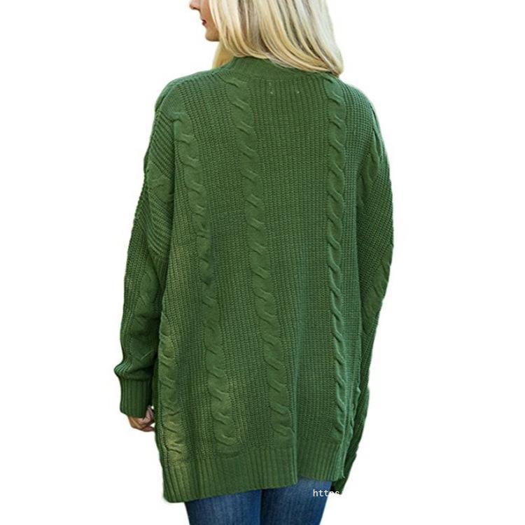 Ladies Chunky Knit Cardigan with deep pockets and elegant structure Lune London