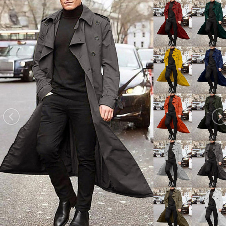 Elegant trench coat for men with double row of buttons Amarae
