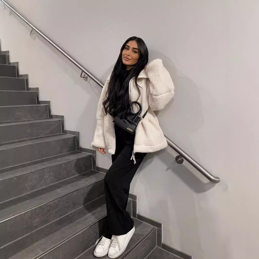 Ladies chic and stylish cuddly jacket