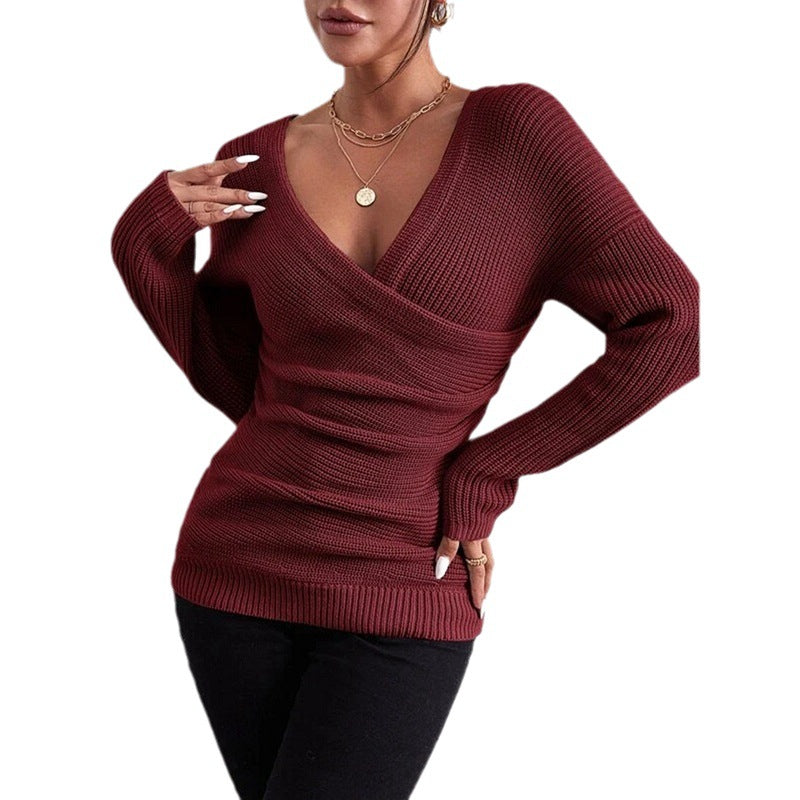 Ladies Chic and Stylish Checked Knit Top