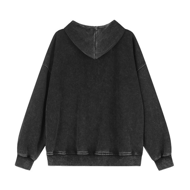 Women's hooded sweat jacket with leopard pattern, velour stripes and star studs Amarae
