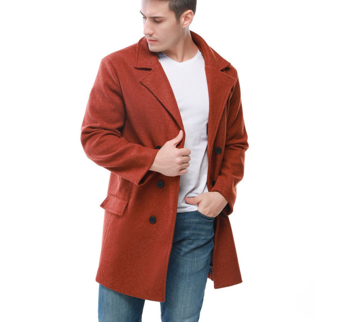 Elegant double-faced wool coat for men Lune London