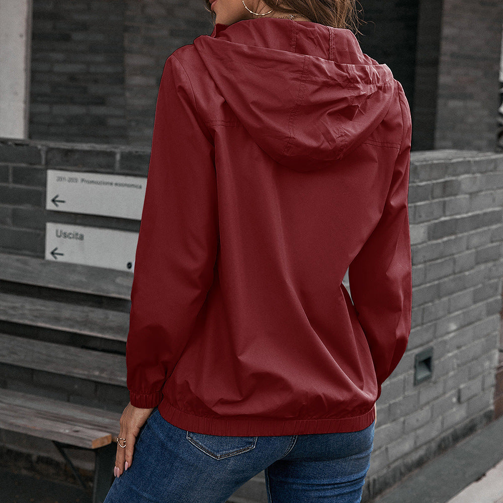 Functional jacket for women with hood and elastic cuffs Lune London