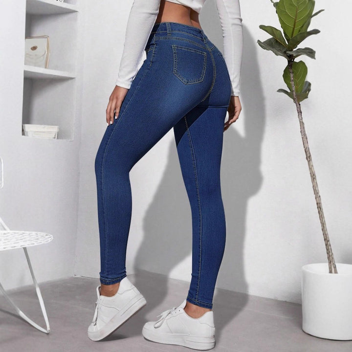 Women's high-waisted shaping skinny jeans with pearl embellishment Amarae