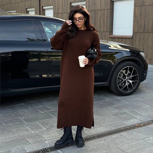 Ladies' knit dress with elegant waist Amarae