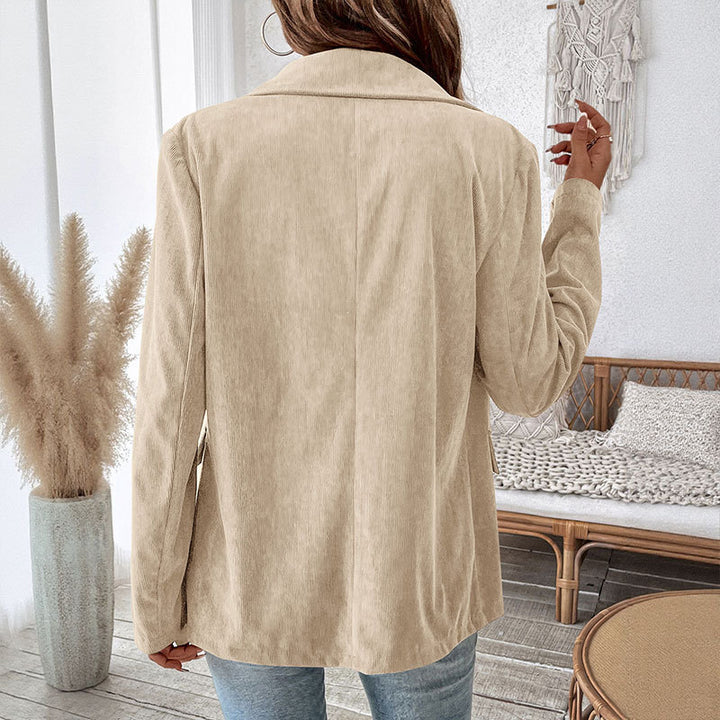 Velvet blazer for women with double-breasted buttons and elegant cut Lune London
