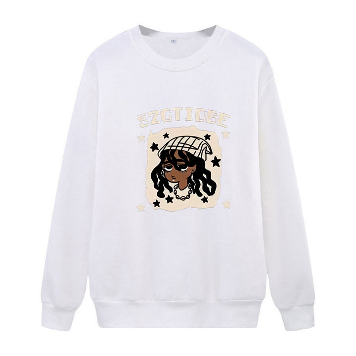 Women's casual sweatshirt with artistic print Chic & Stil