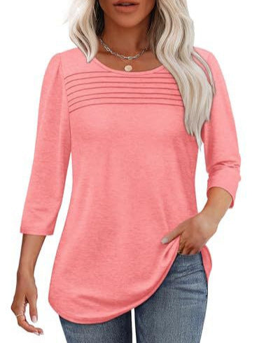 Women’s long sleeve shirt with pleat details Chic & Stil