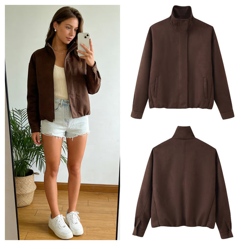 Veste de transition élégante pour femmes avec col haut Chic & Stil