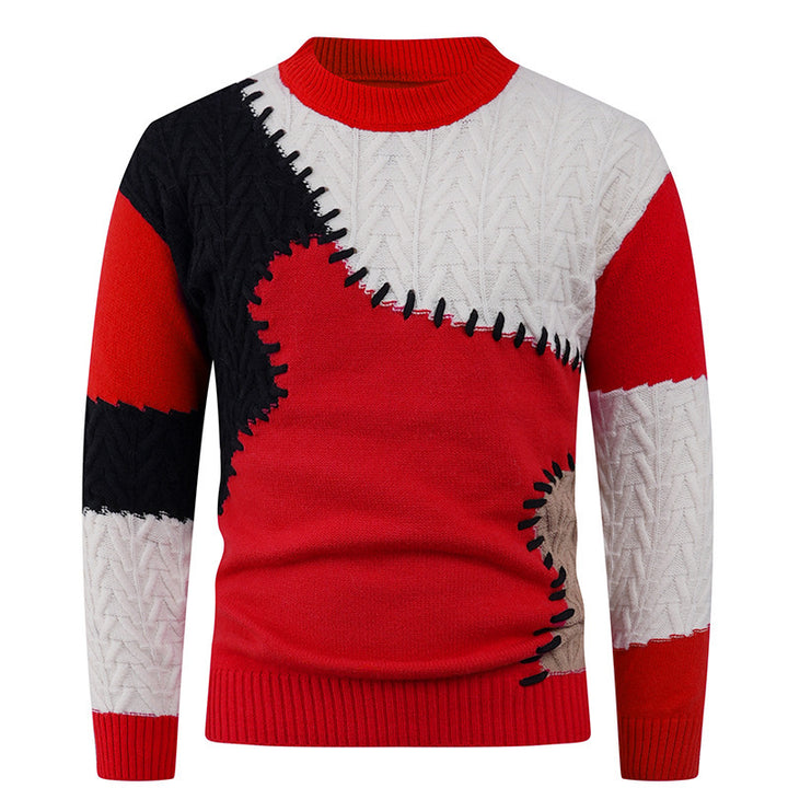Fashion sweater for men with a unique patchwork design Lune London