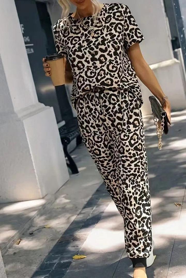 Lune London Women's Leopard Print Leisure Set