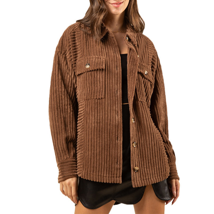 Casual corduroy jacket for women with practical pockets Amarae