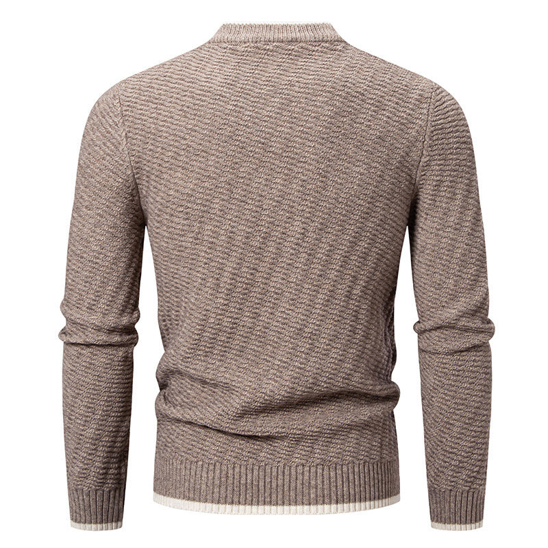 Structured ribbed patterned knit sweater for men Lune London
