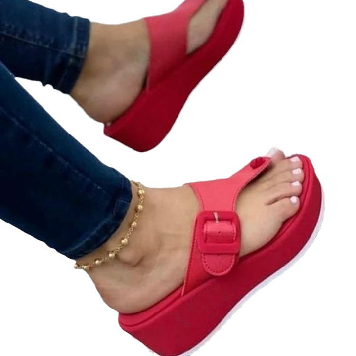 Trendy platform sandals for women with adjustable strap Lune London