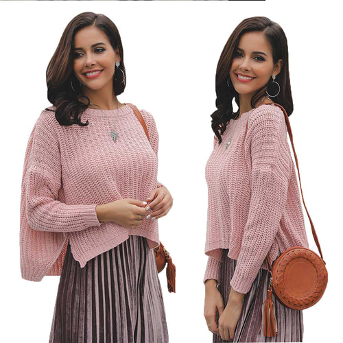 Casual knit sweater for women with a loose fit and a delicate texture Amarae
