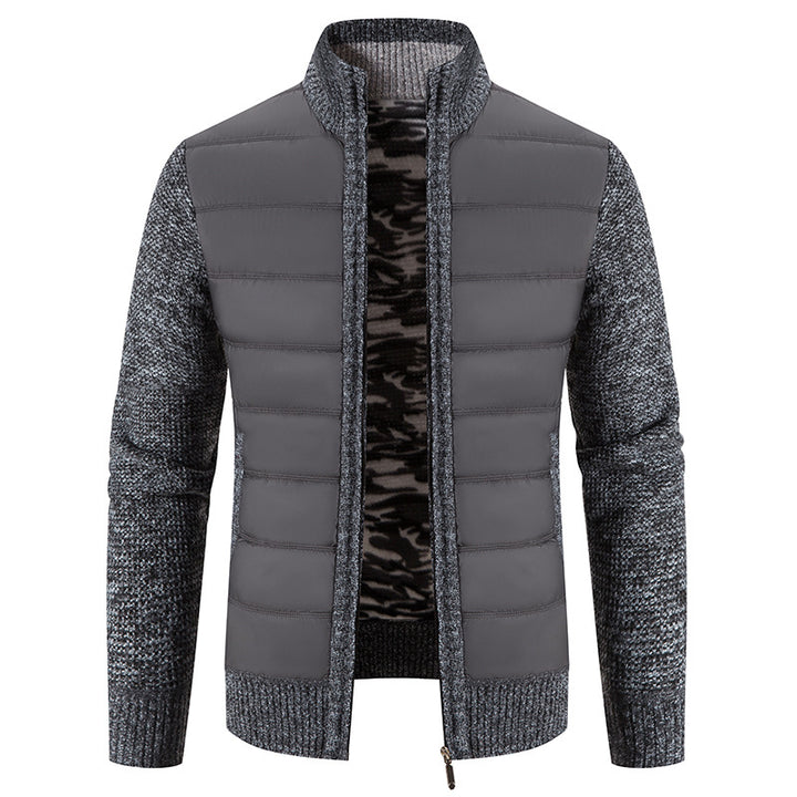Quilted jacket for men with knitted sleeves trendy Lune London
