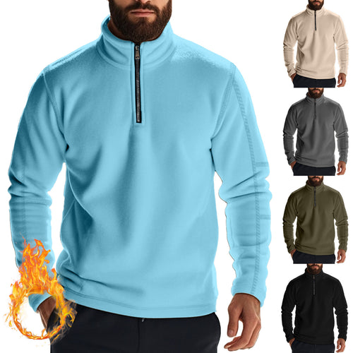 Men's polyester jacket with stand-up collar and zipper Amarae