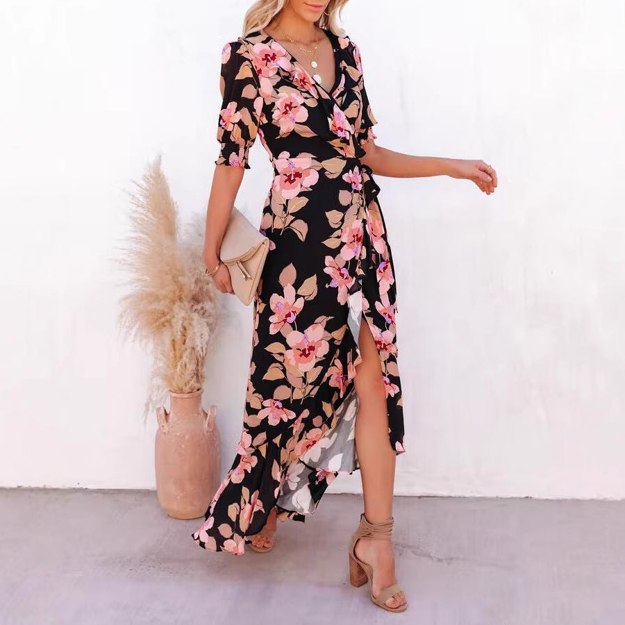 Chic and Stylish Floral Wrap Maxi Dresses for Women