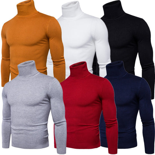 Men's roll neck sweater in fine merino wool Amarae