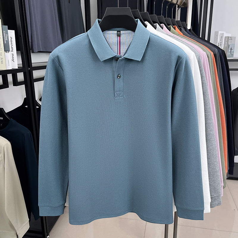 Men's Long Sleeve Polo with Structured Design and Breathable Properties Lune London