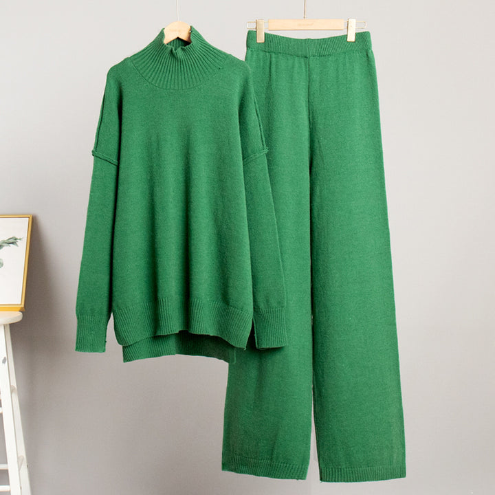 Ensemble Tricot Élégant pour Femmes avec Col Élevé et Coupe Ample Chic & Stil