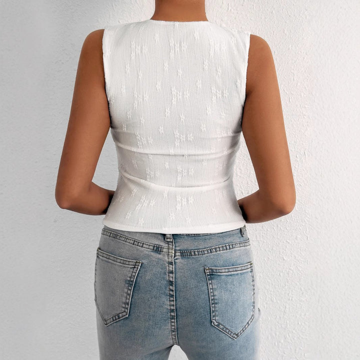 Women's Cut-Out Top with Knotted Design Lune London