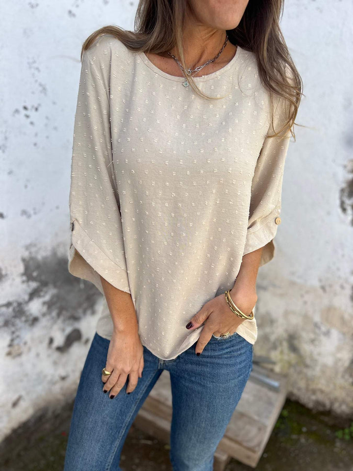 Women Casual top with a feminine structure and flared sleeves Lune London
