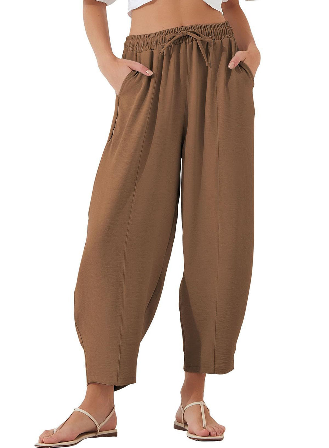 Women's lounge pants with elastic waistband and practical pockets Lune London