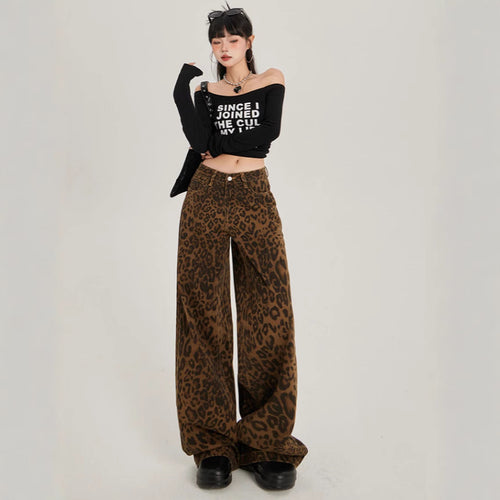 Pantalons léopard amples pour femmes Chic & Stil