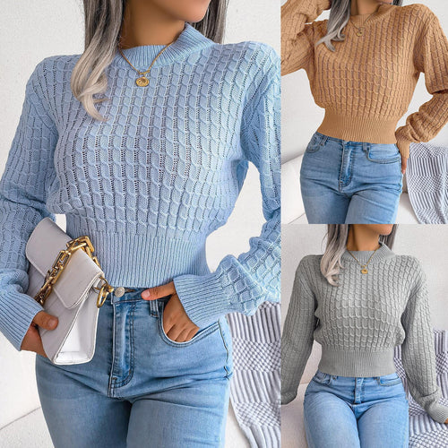 Knitted sweater for women with structured design Amarae