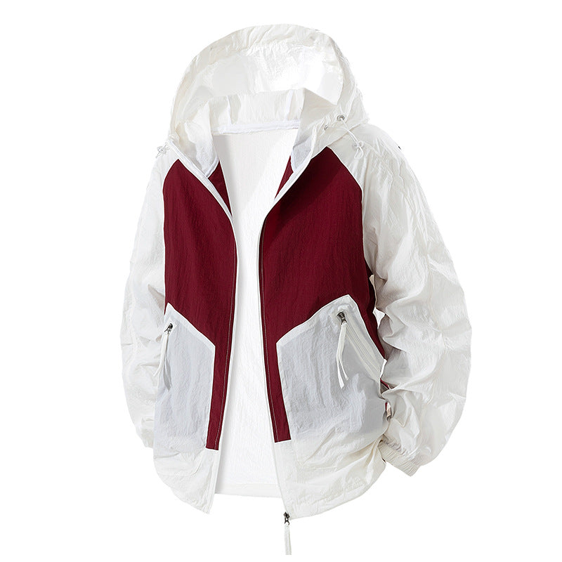 Lightweight women's windbreaker with adjustable hood and breathable properties Lune London