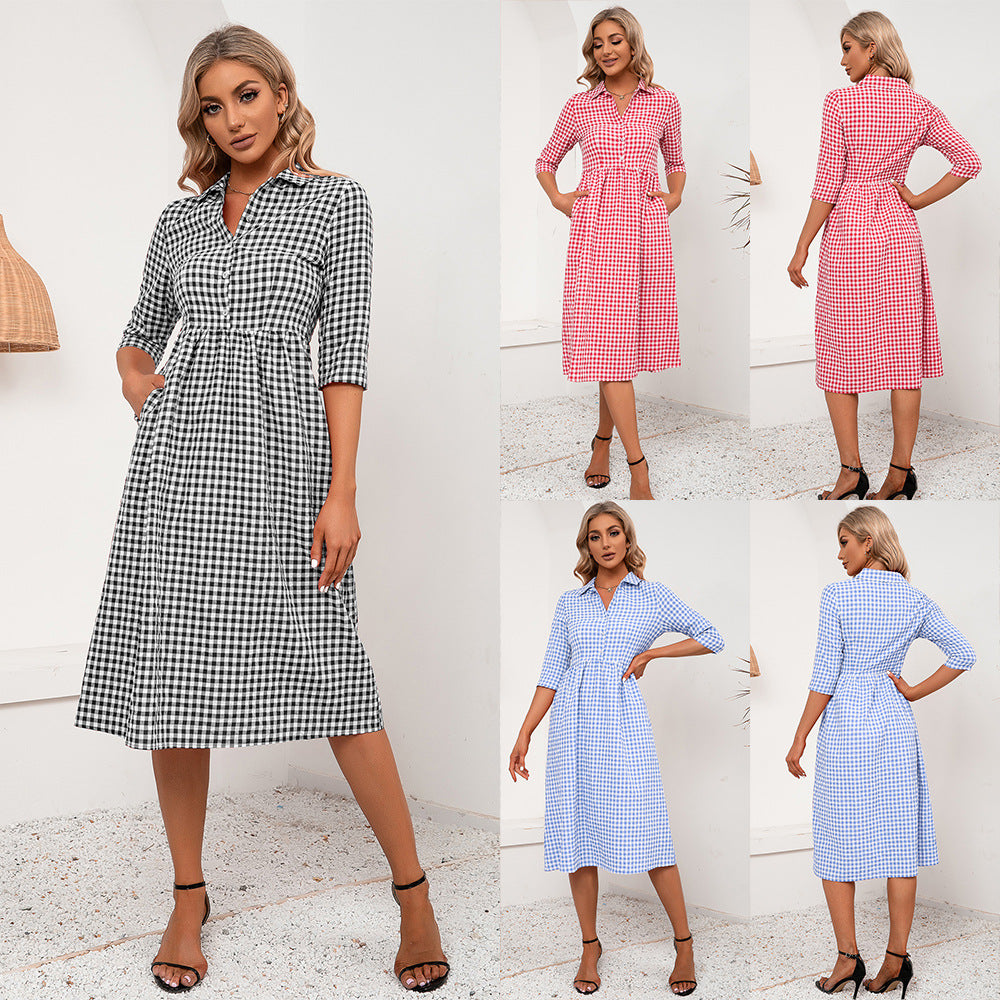 Checkered shirt dress for women Lune London
