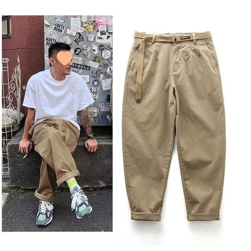 Men's Pleated Trousers Tapered