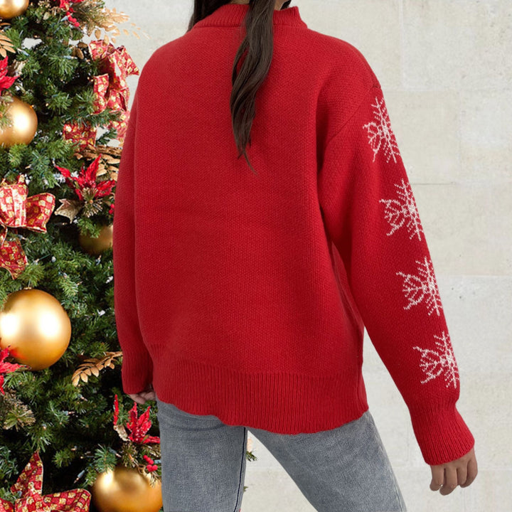 Festive sweater for women with reindeer pattern Lune London