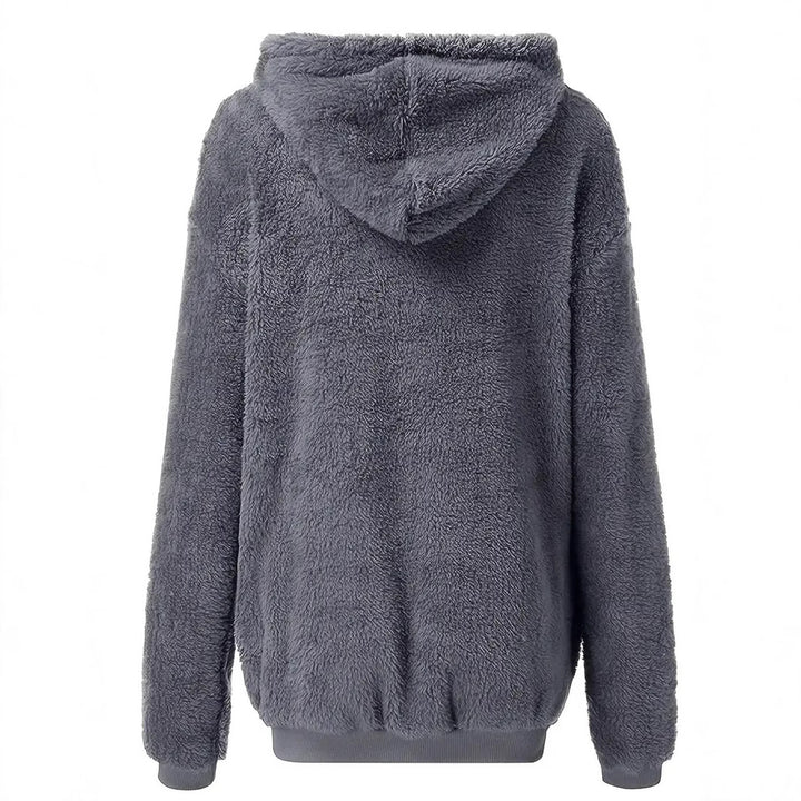 Ladies Soft Hooded Jacket with Zipper Closure and Chic Practical Design