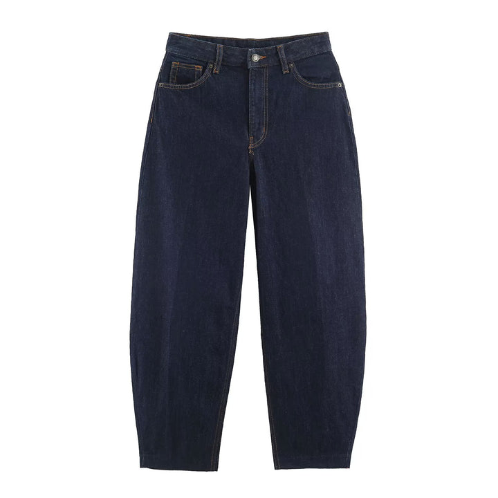 Women Highwaist Relaxed Tapered Jeans with Conical Leg Amarae