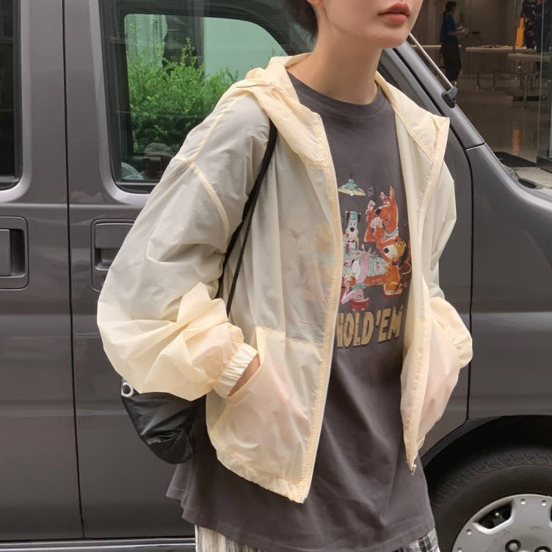 Veste coupe-vent transparente légère pour femmes Chic & Stil