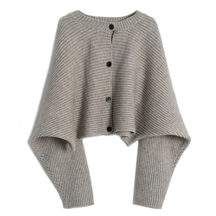 Fashion knitted jacket for women with button detail and structured design Lune London