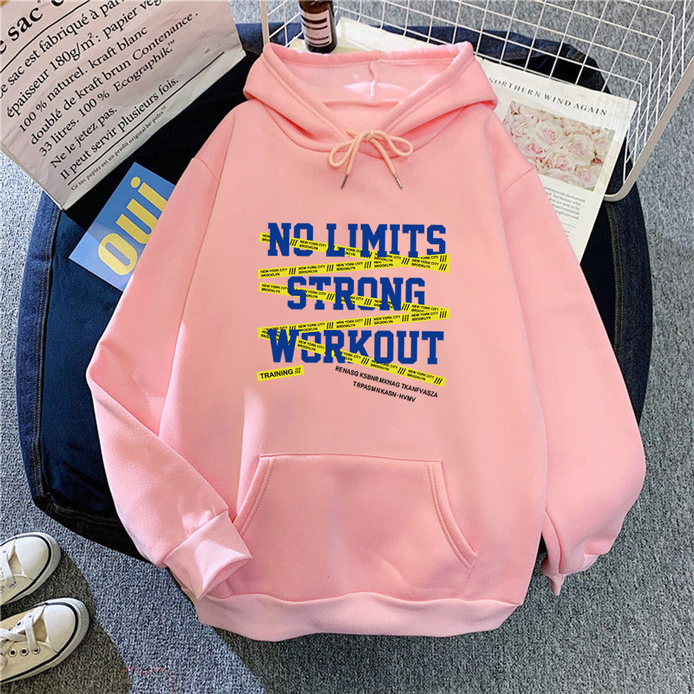 Women's Sporty Hoodie with Motivational Training Print Chic & Stil