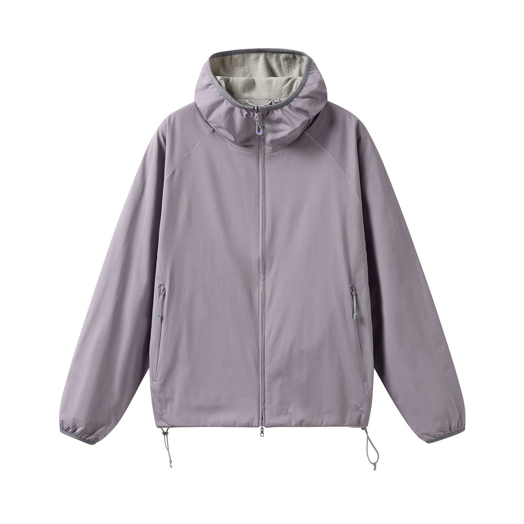 Women's Lightweight Softshell Hoodie with Fleece Lining, Raglan Sleeves and Drawstring Hood