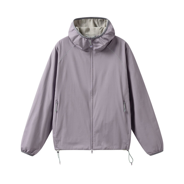 Women's Lightweight Softshell Hoodie with Fleece Lining, Raglan Sleeves and Drawstring Hood